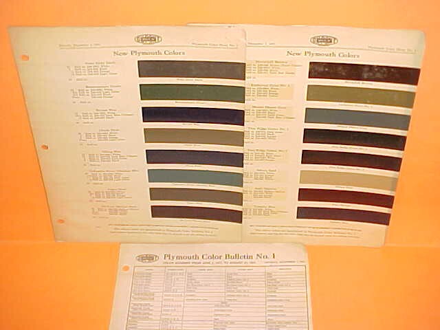 1931 PLYMOUTH ROADSTER CONVERTIBLE BUSINESS COUPE PHAETON SEDAN PAINT CHIPS 31 1931 PLYMOUTH ROADSTER CONVERTIBLE BUSINESS COUPE PHAETON SEDAN PAINT CHIPS 31