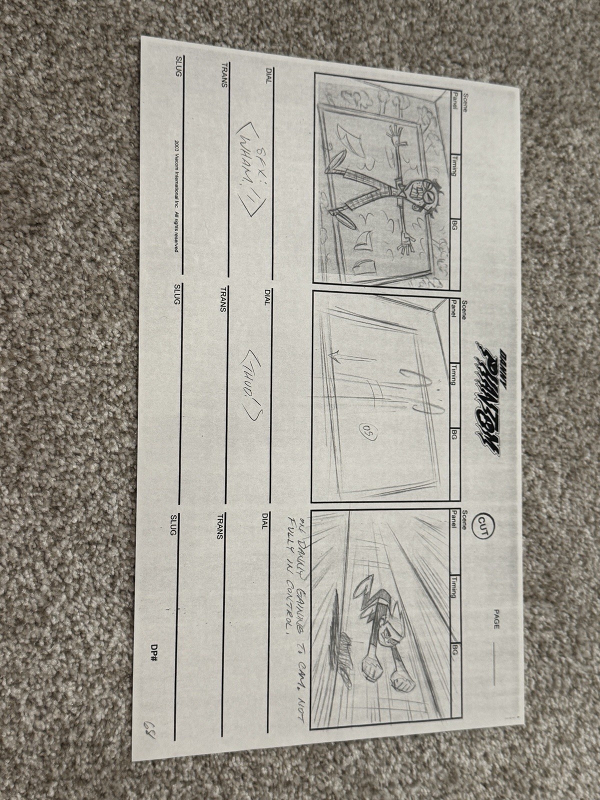 Nickelodeon Danny Phantom Original Animation Production Art Nickelodeon Danny Phantom Original Animation Production Art