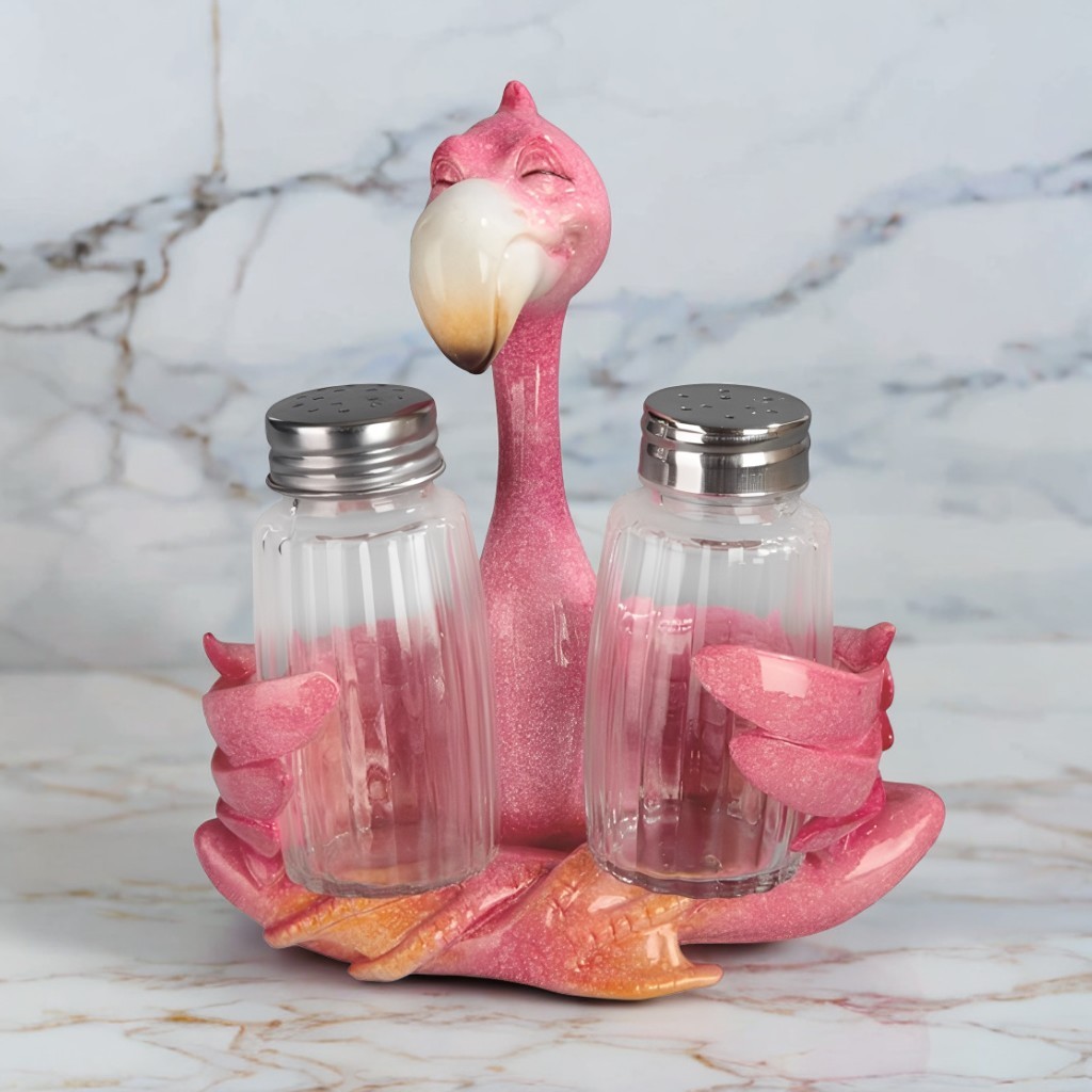 6"H Flamingo Salt & Pepper Shakers Ornament Home Decor Unique Gift 6"H Flamingo Salt & Pepper Shakers Ornament Home Decor Unique Gift