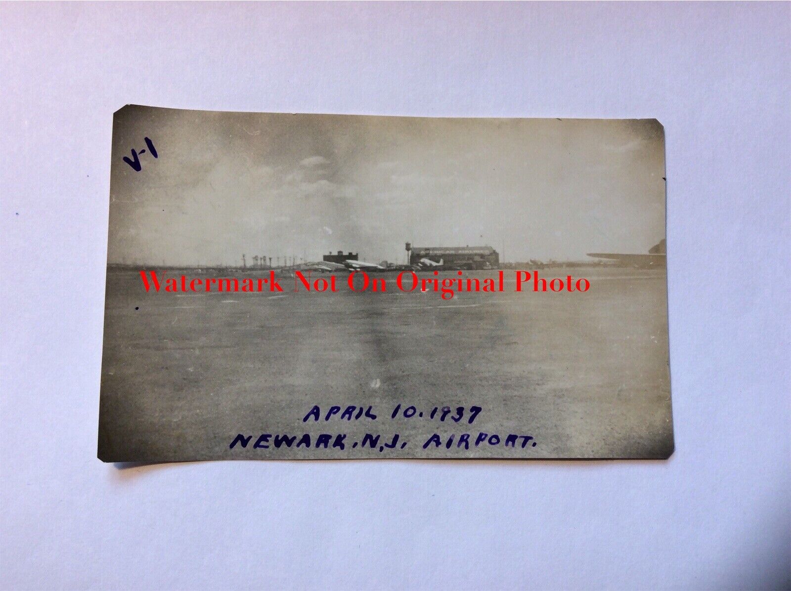 Antique Original Photo Newark New Jersey Airport American Airlines 1937