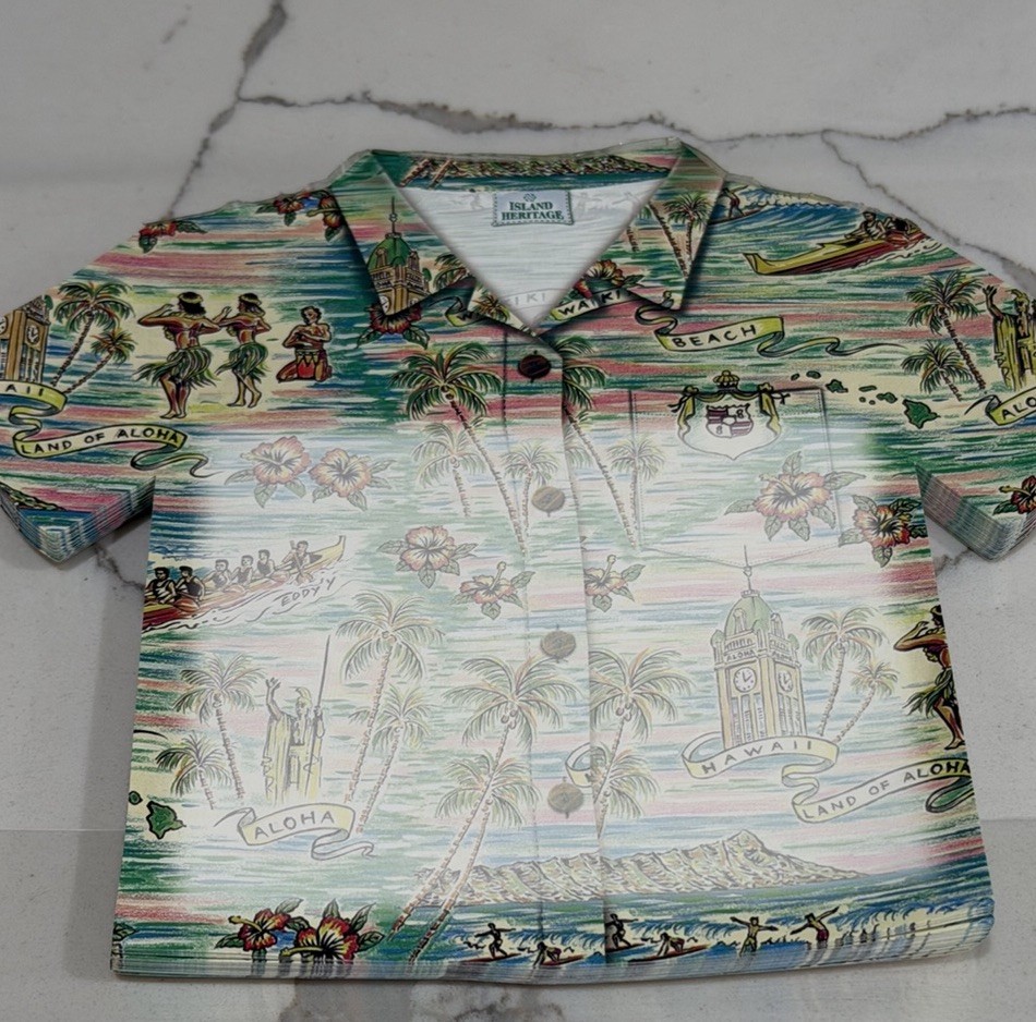 Vintage 1999 Hawaii Aloha Shirt Magnetic Note Pad 70 Sheet Island Heritage USED