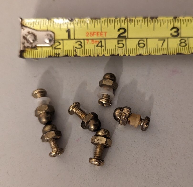 OK Lighting OEM Replacement Nuts and Bolts for Lamp Glass & Shade - Lot of 6