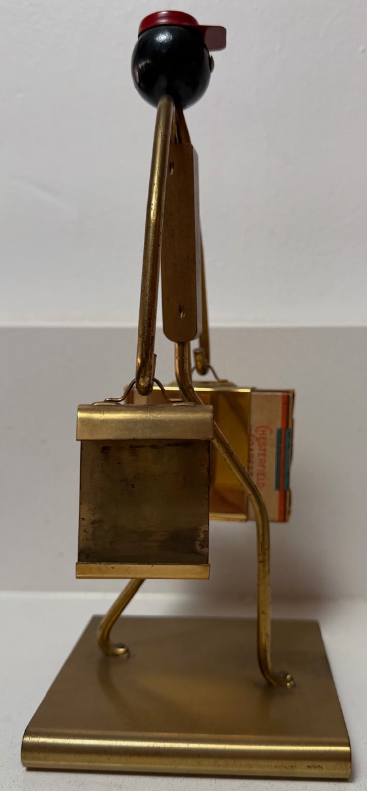 Vintage 1940s Bellhop Brass Cigarette Stand Holder Tobacciana Phillip Morris Vintage 1940s Bellhop Brass Cigarette Stand Holder Tobacciana Phillip Morris