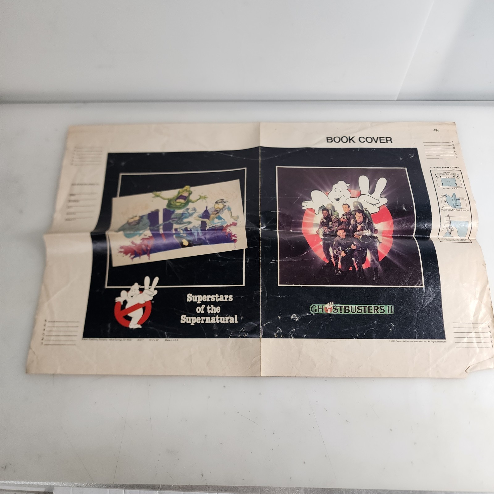 Vintage Text Book Cover 1989 Ghostbusters II Rare Find Vintage Text Book Cover 1989 Ghostbusters II Rare Find