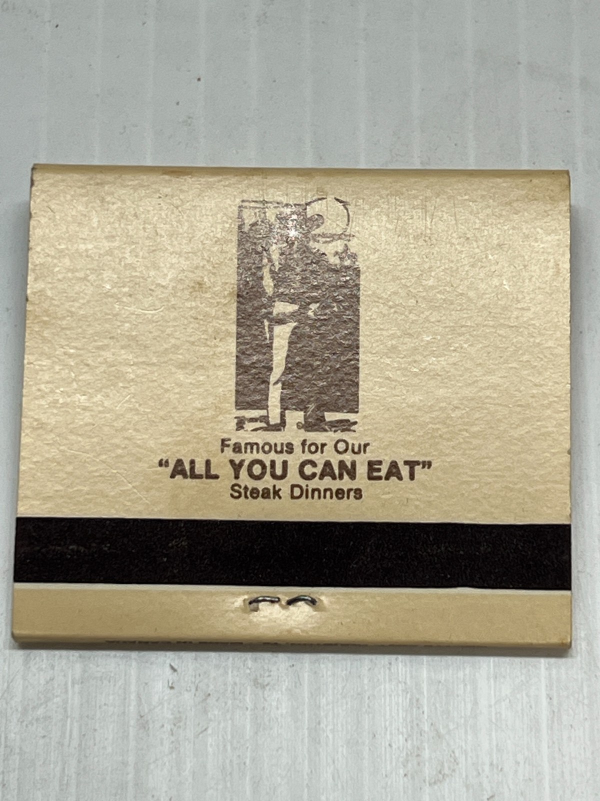 Vintage 30 Strike Matchbook Cover - Cattle Rustlers Steak House TX & OK Vintage 30 Strike Matchbook Cover - Cattle Rustlers Steak House TX & OK