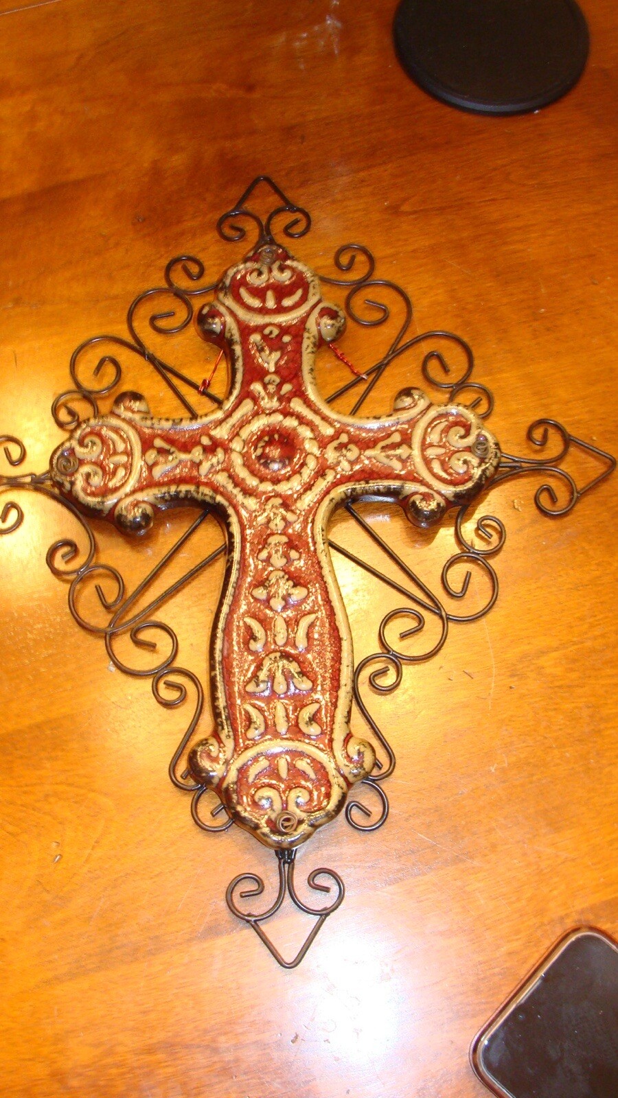 GORGEOUS CROSS ~ Clay ~ 14.5”x12” ~ VERY EXCELLENT CONDITION ~ GORGEOUS CROSS ~ Clay ~ 14.5”x12” ~ VERY EXCELLENT CONDITION ~