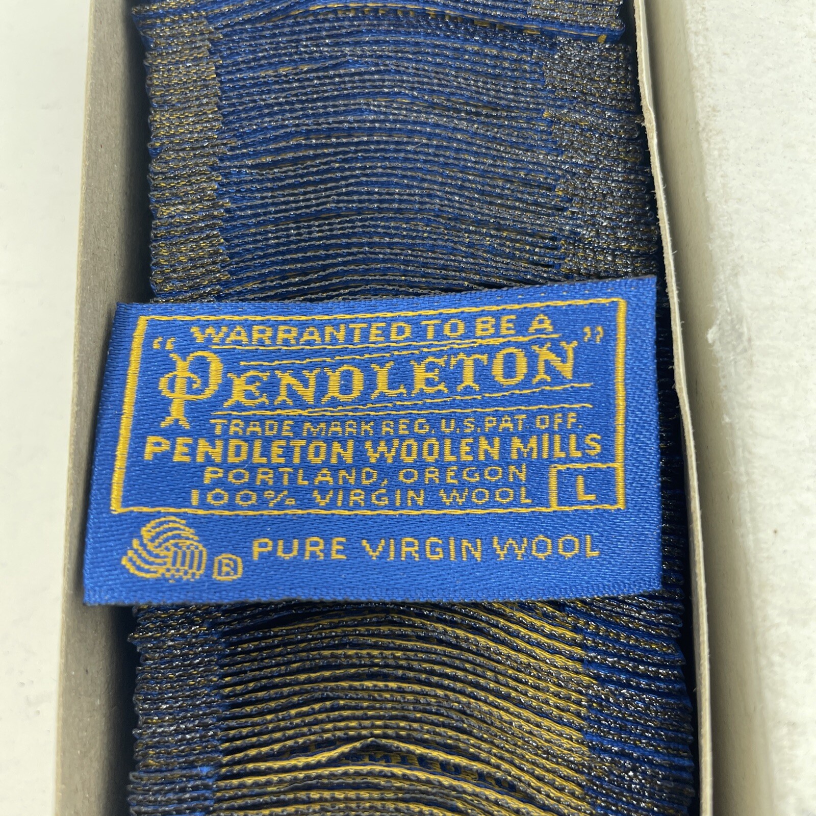 Vintage NOS Pendleton Label Size “L” Rare Crafts Multiple Available Vintage NOS Pendleton Label Size “L” Rare Crafts Multiple Available