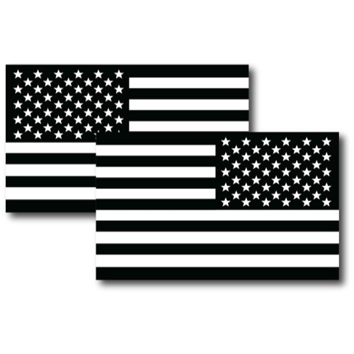 Blk and Wht American and Reversed Black and White American Flag Magnet, Opp 2PK Blk and Wht American and Reversed Black and White American Flag Magnet, Opp 2PK