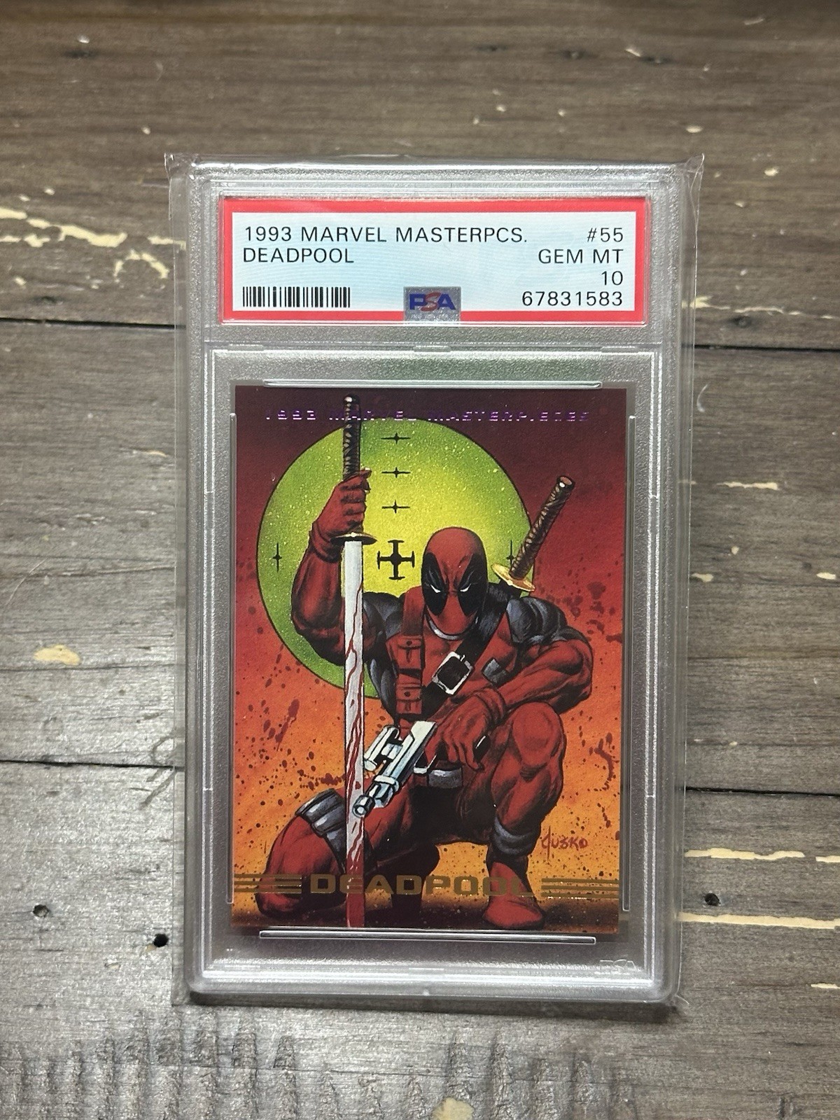1993 Marvel Masterpieces DEADPOOL #55 PSA 10 1993 Marvel Masterpieces DEADPOOL #55 PSA 10