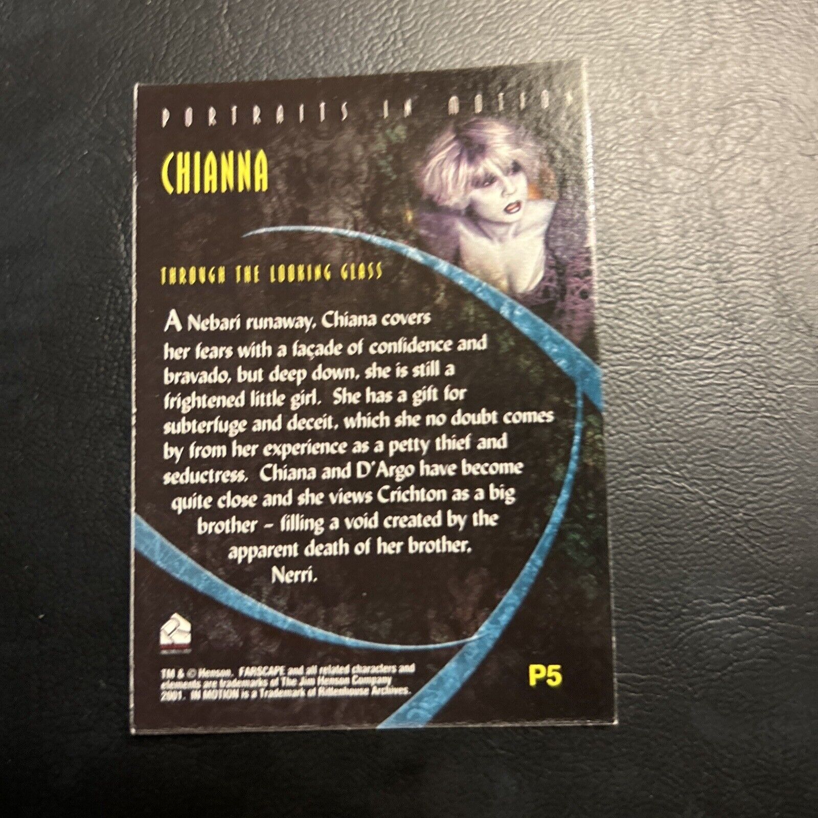 Jb5b Farscape 2001 Portraits In Motion Premiere P5 Chianna Through The Looking