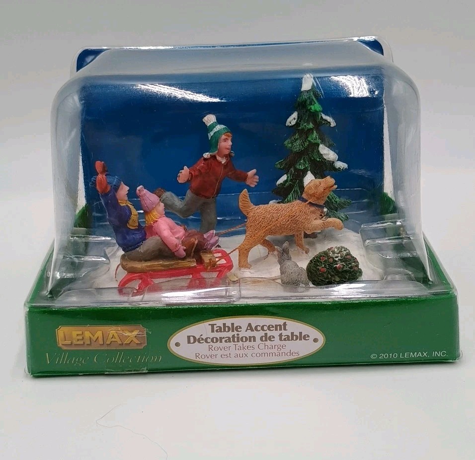 Lemax Village Collection Table Decor 'Rover Takes Charge' 2010 Christmas Figure Lemax Village Collection Table Decor 'Rover Takes Charge' 2010 Christmas Figure