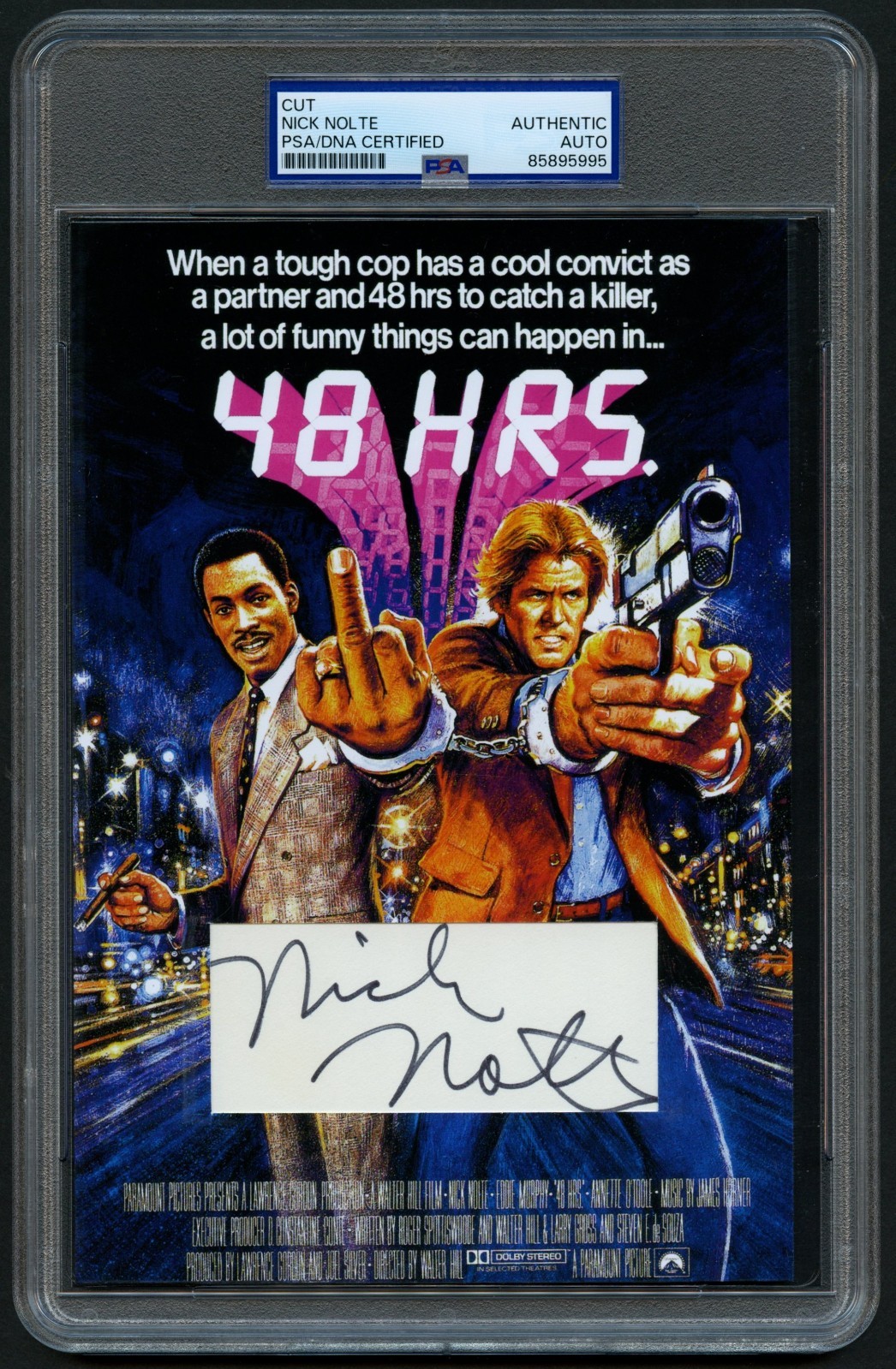 Nick Nolte signed autograph 5.5x8 Actor Jack Cates in 48 Hours Custom Cut PSA Nick Nolte signed autograph 5.5x8 Actor Jack Cates in 48 Hours Custom Cut PSA