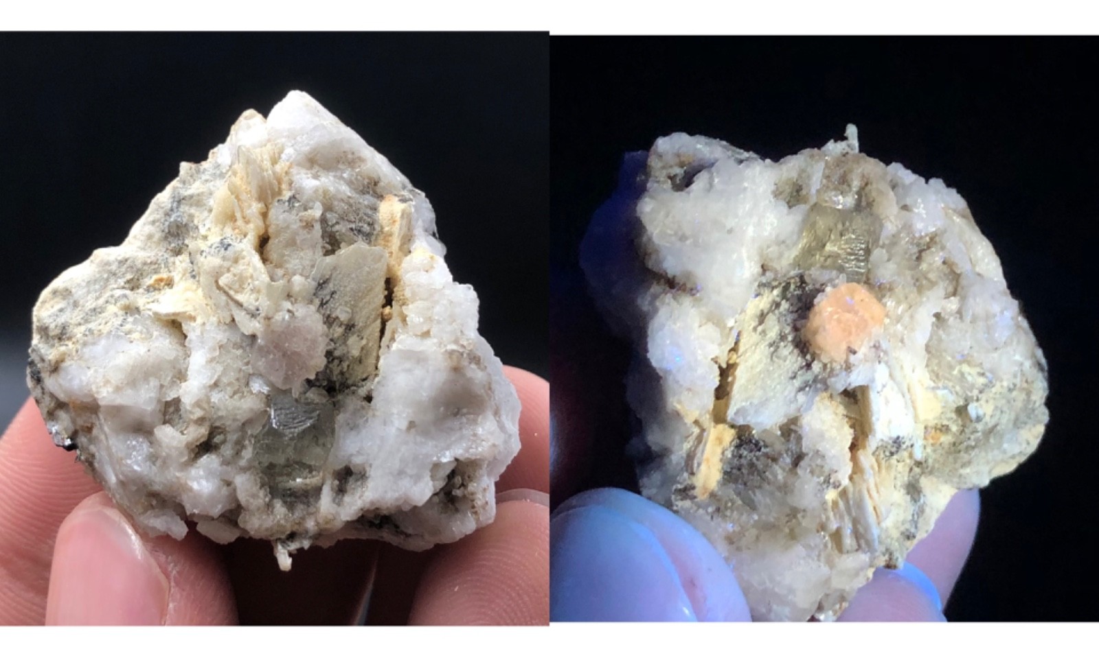 26 gram Natural Fluorescent Apatite With Matrix