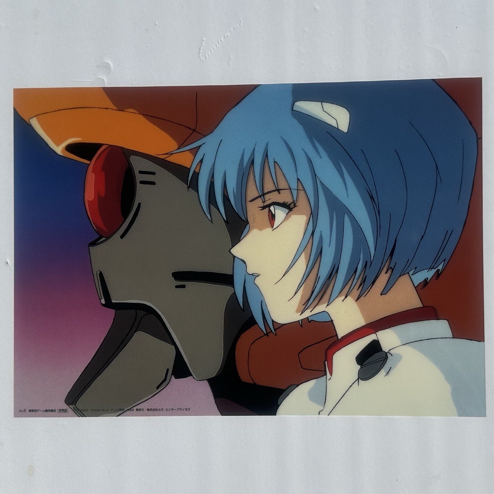 Evangelion Limited Print Cell Rei Ayanami SEGA Cel Club Gainax Japan Vintage EVA Evangelion Limited Print Cell Rei Ayanami SEGA Cel Club Gainax Japan Vintage EVA