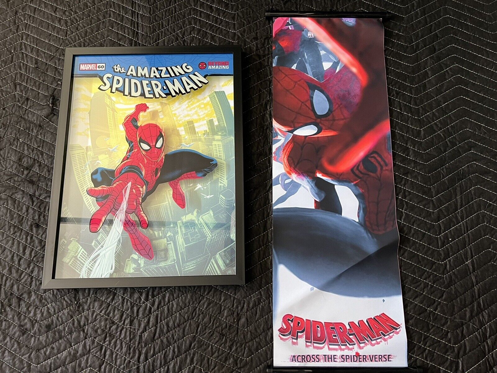 Spider-Man Amazing Framed Poster Pop Creations Marvel with banner