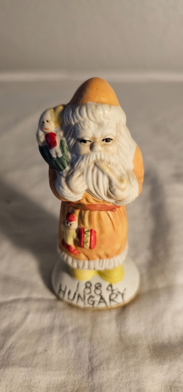 Vintage Ceramic Stanta Figurine Hungry 1884 5' Tall