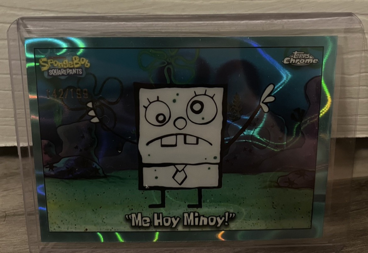 2025 Topps Chrome SpongeBob Me Hoy Minoy Doodlebob Aqua Lava Refractor /199 2025 Topps Chrome SpongeBob Me Hoy Minoy Doodlebob Aqua Lava Refractor /199