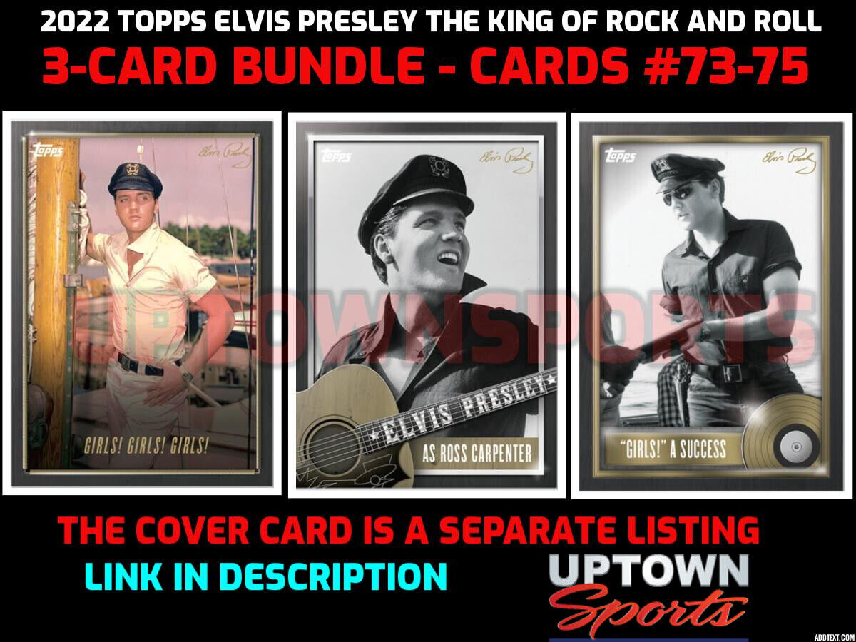 2022 Topps Elvis Presley The King of Rock and Roll Bundle - Cards #73-75 PRESALE