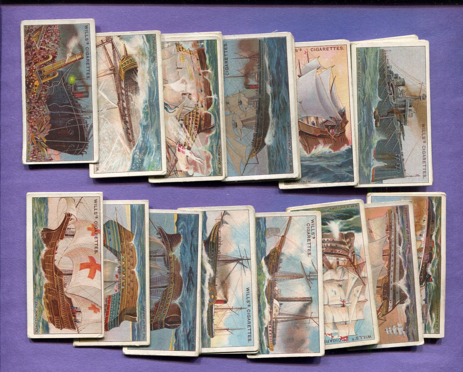 1911 W.D. & H.O. WILLS CELEBRATED SHIPS 50 DIFFERENT TOBACCO CARD SET 1911 W.D. & H.O. WILLS CELEBRATED SHIPS 50 DIFFERENT TOBACCO CARD SET