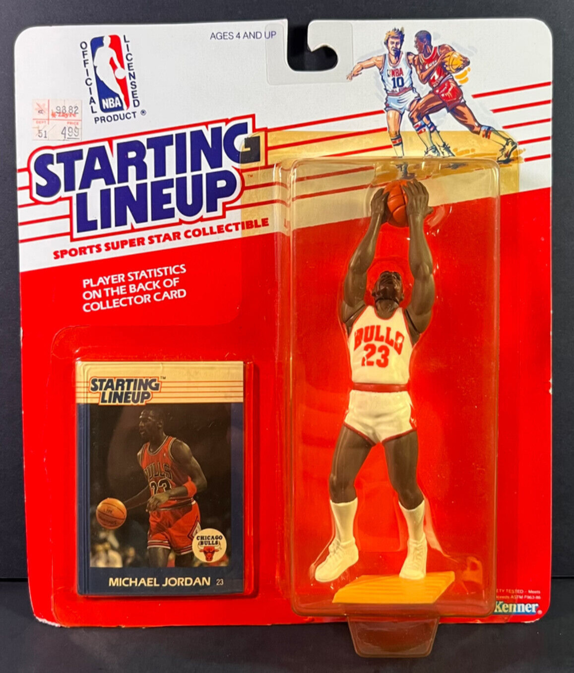 1988 Vintage Starting Lineup Michael Jordan Chicago Bulls Action Figure Kenner