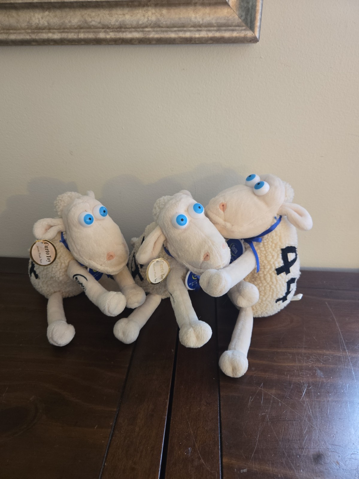 3 Vintage 2000 Serta Counting Sheep Plush #44 Blue Eyes Beanbag with Tags 3 Vintage 2000 Serta Counting Sheep Plush #44 Blue Eyes Beanbag with Tags