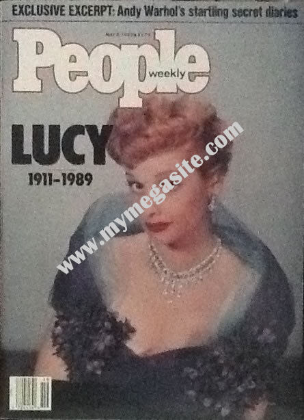 LUCILLE BALL  -  PEOPLE WEEKLY MAGAZINE -  MAY 1989