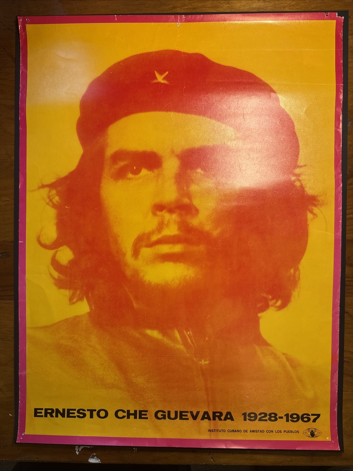 Ernesto Che Guevara Cuban Institute of Friendship Original Vintage Poster 1975 Ernesto Che Guevara Cuban Institute of Friendship Original Vintage Poster 1975