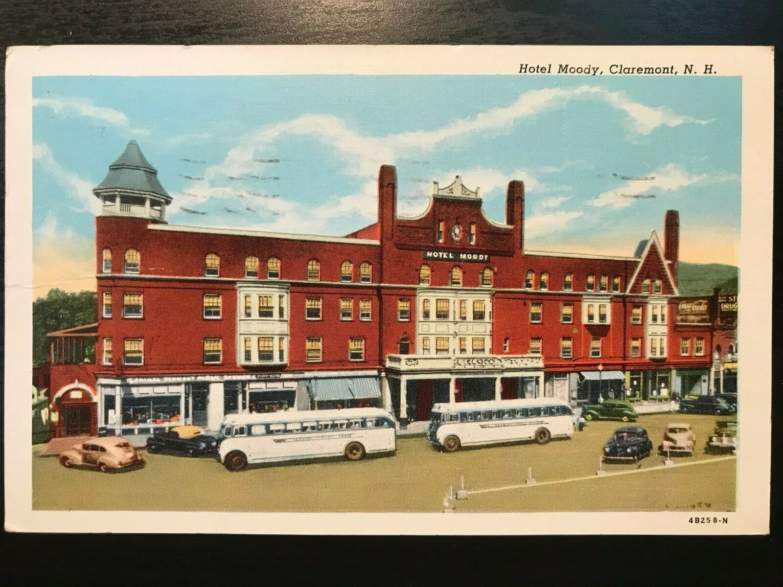 Vintage Postcard 1945 Hotel Moody Claremont New Hampshire Vintage Postcard 1945 Hotel Moody Claremont New Hampshire