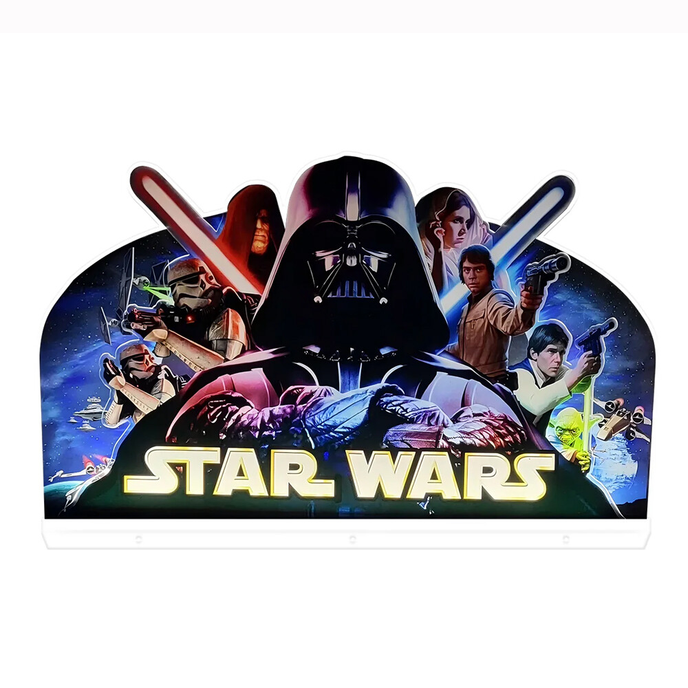 Arcade 1up Star Wars Flipper Pinball Topper 3D LED Topper for Pinball Machine Arcade 1up Star Wars Flipper Pinball Topper 3D LED Topper for Pinball Machine