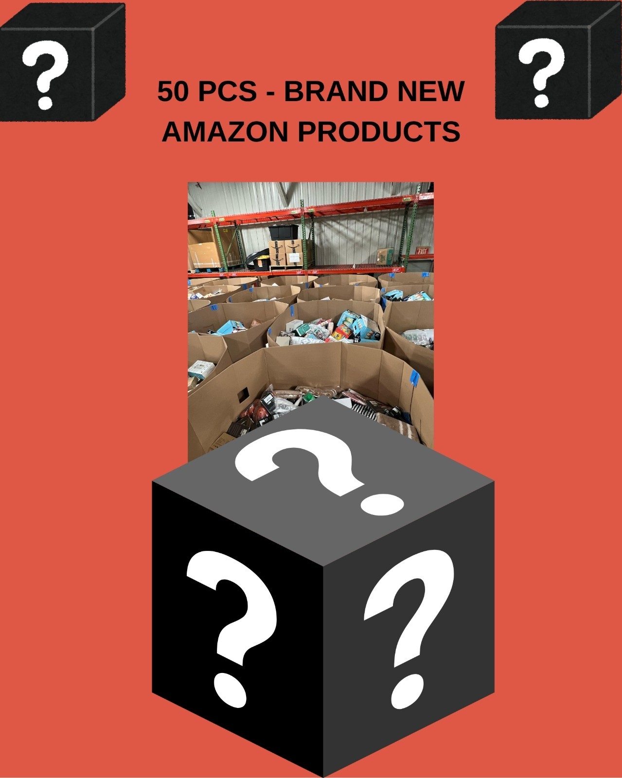 50 PCS - MYSTERY BOXES LIQUIDATION BRAND NEW (( LARGE BOX )) Amazon Products 50 PCS - MYSTERY BOXES LIQUIDATION BRAND NEW (( LARGE BOX )) Amazon Products