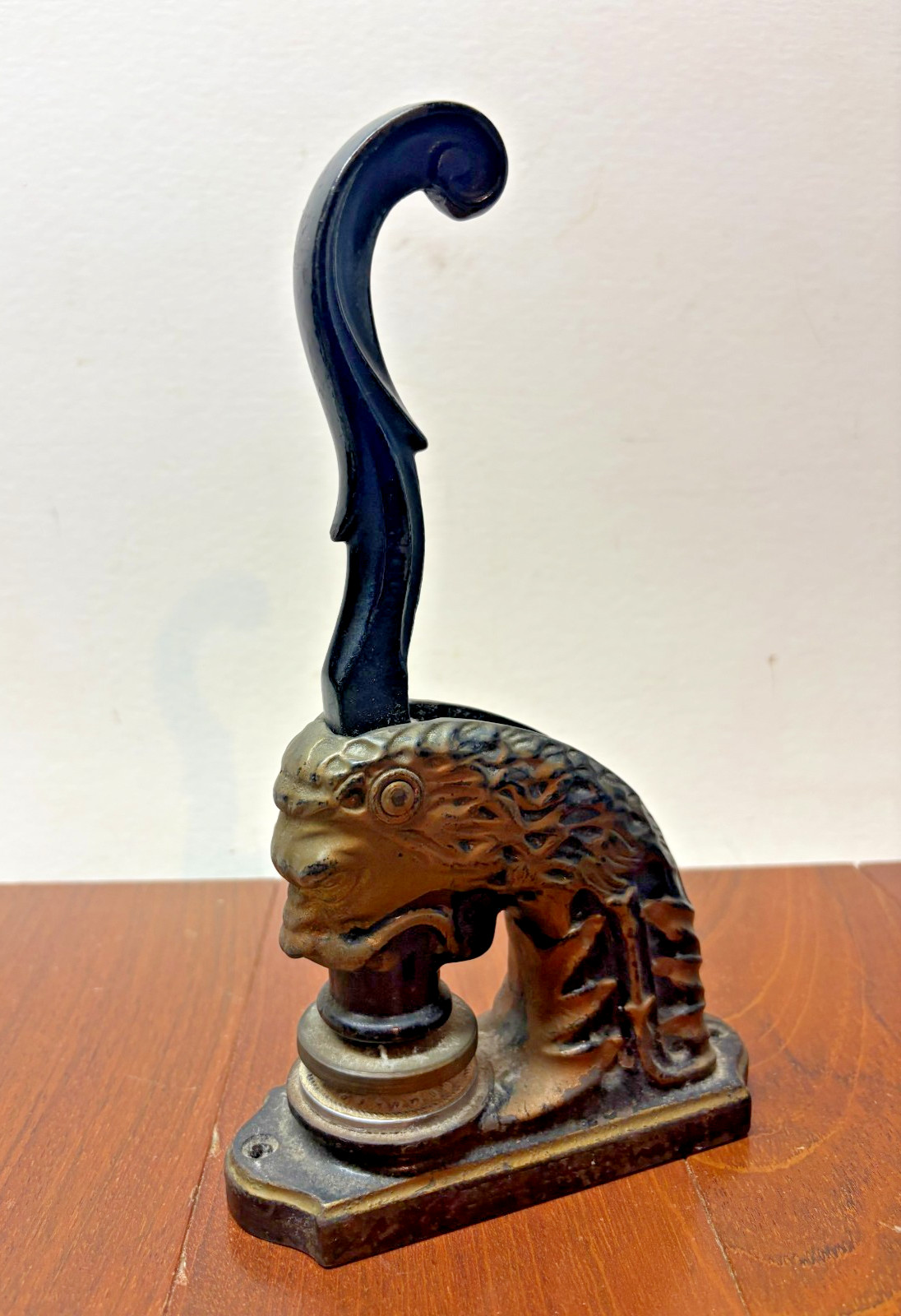 Antique 1900's Cast Iron Lion Head Notary Seal & Stamp Press Embosser NY Corp Antique 1900's Cast Iron Lion Head Notary Seal & Stamp Press Embosser NY Corp