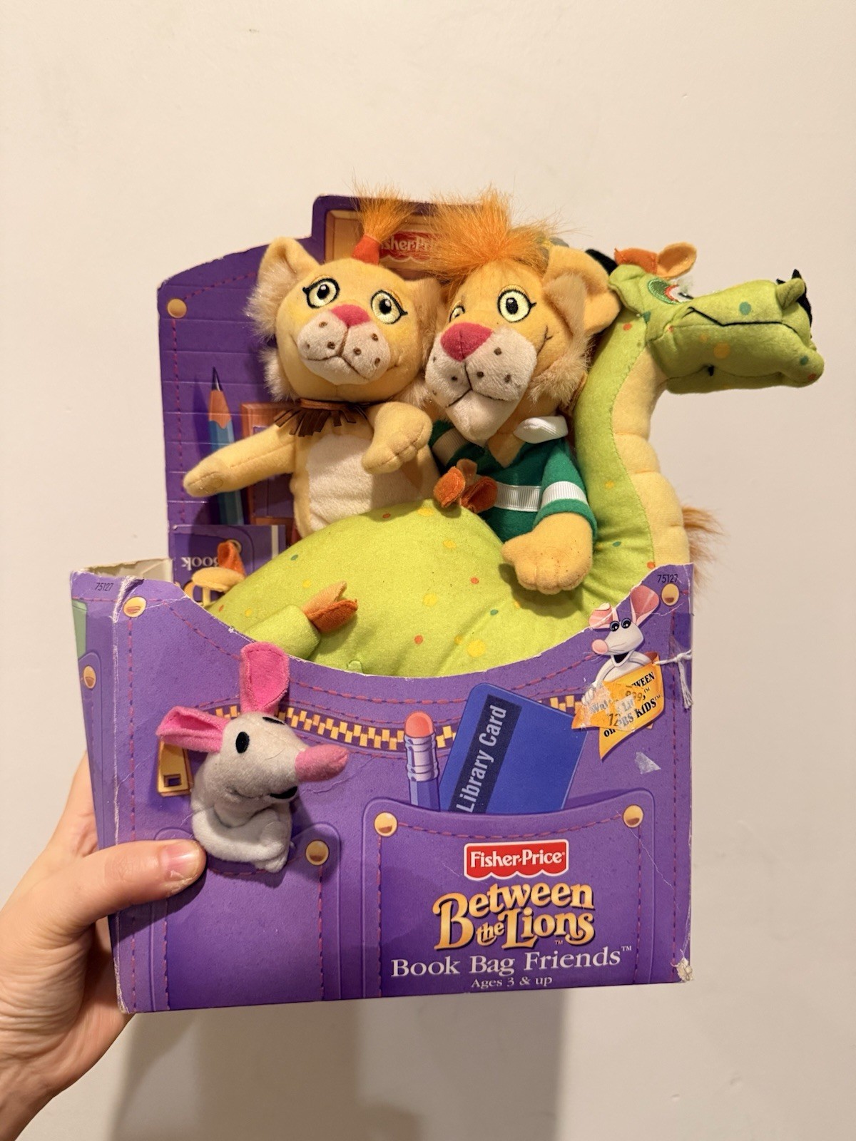 super rare fisher price between the lions book bag friends plush super rare fisher price between the lions book bag friends plush