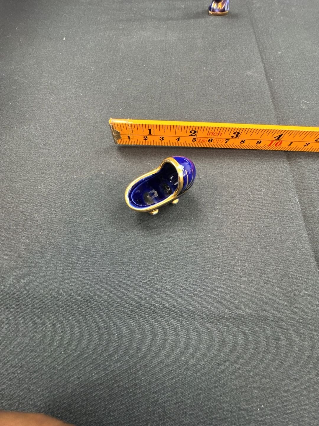 Limoges France Cobalt Blue Gold Miniature Bassinet Limoges France Cobalt Blue Gold Miniature Bassinet