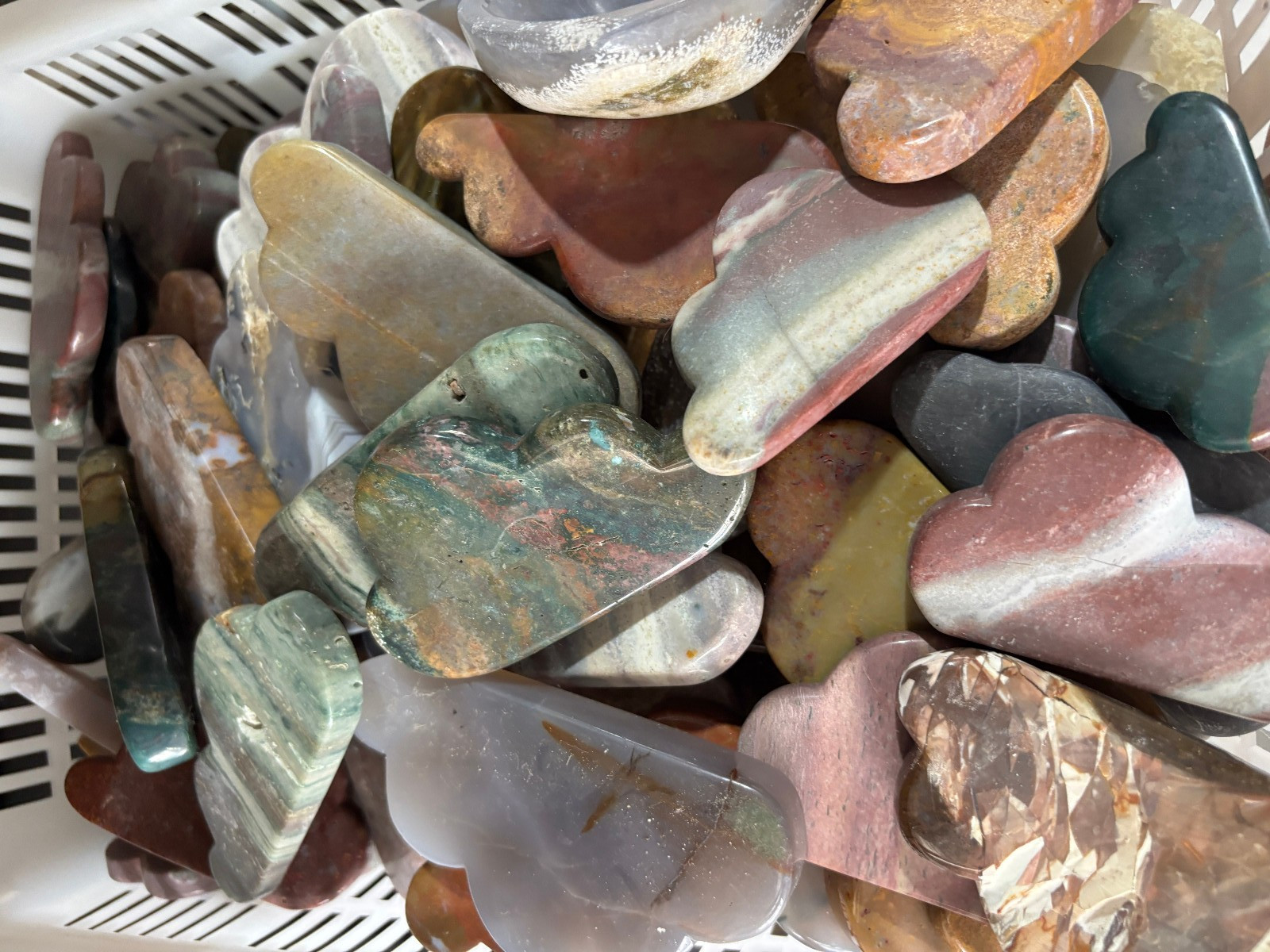 10Pcs Natural Ocean Jasper quartz crystal carve cloud healing Madagascar 10Pcs Natural Ocean Jasper quartz crystal carve cloud healing Madagascar