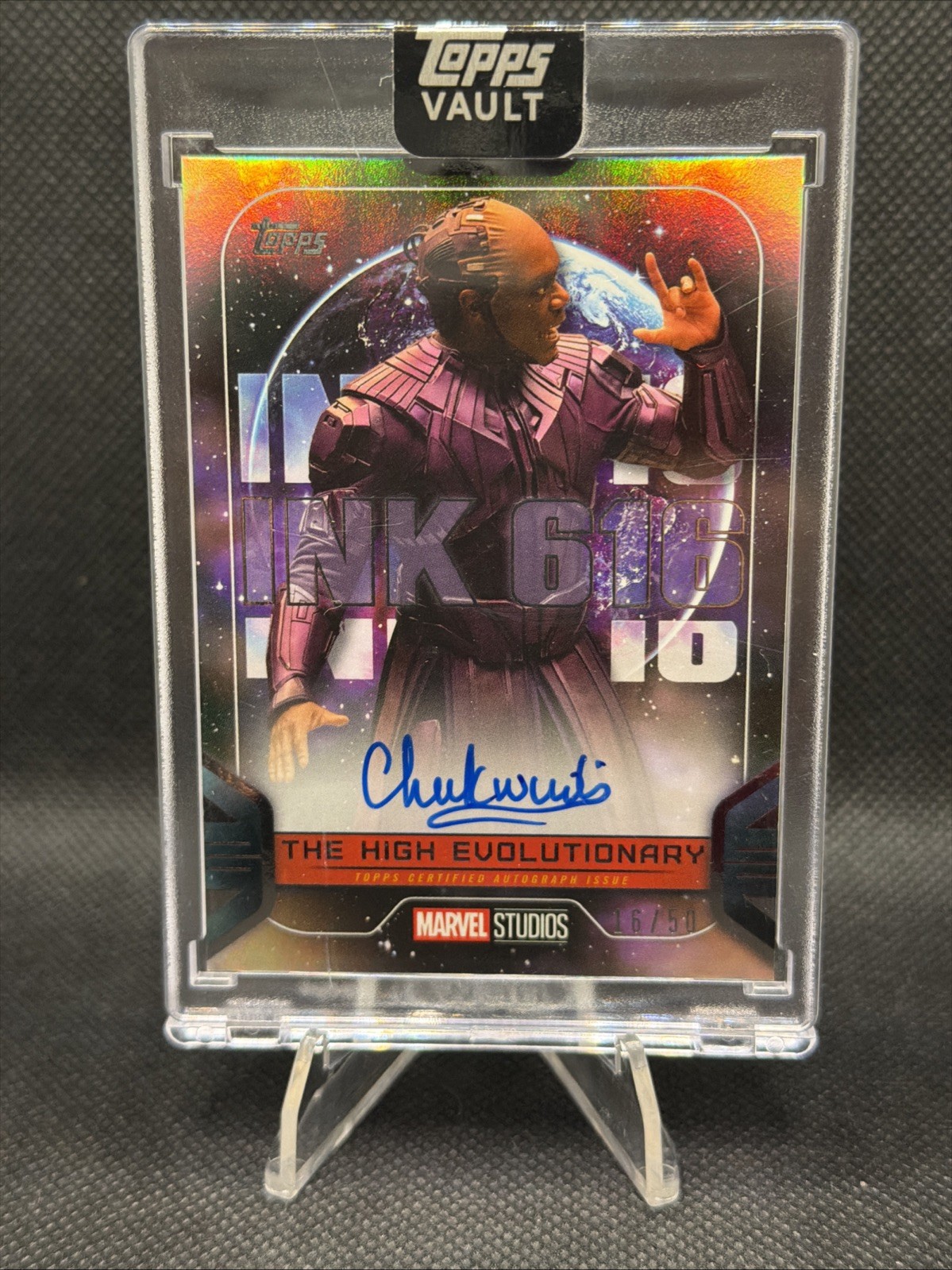 2026 Topps Marvel Vault INK 616 Chukwudi Iwuji High Evolutionary Auto /50 2026 Topps Marvel Vault INK 616 Chukwudi Iwuji High Evolutionary Auto /50