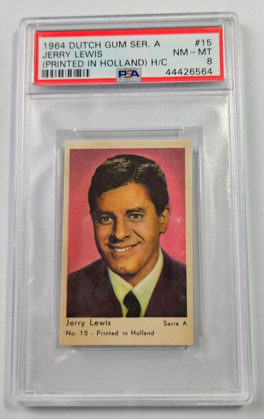 1964 DUTCH GUM Serie A #15 JERRY LEWIS - PSA 8 NM-MT  ONLY 1 GRADED HIGHER (A)