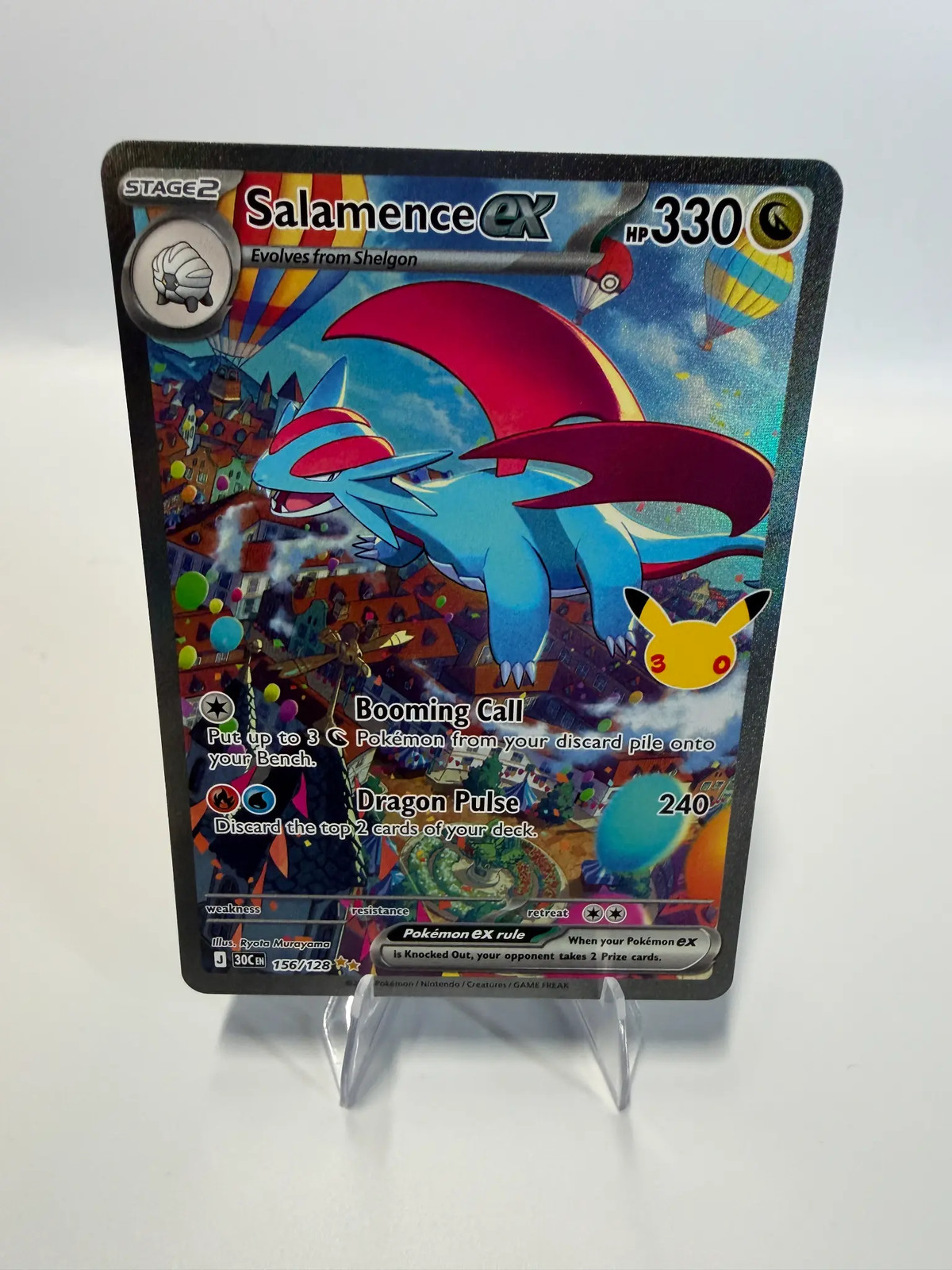 2026 Pokemon Salamence ex #156/128 SIR 30th Celebration 2026 Pokemon Salamence ex #156/128 SIR 30th Celebration
