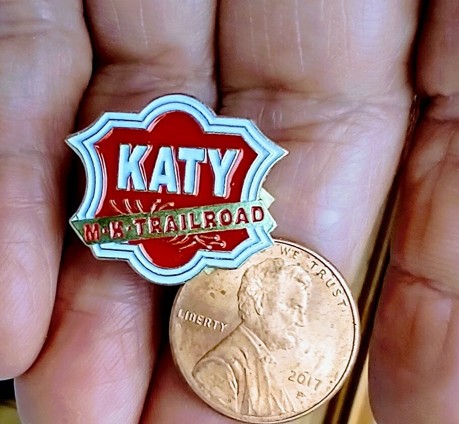 KATY M K railroad Missouri Kansas Texas Trailroad train Hat Pin Tie Tack Lapel