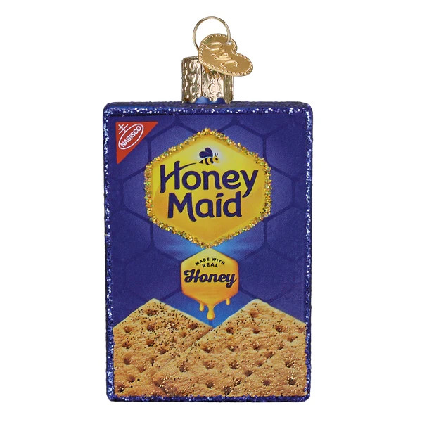 Old World Christmas HONEY MAID (32813) Graham Crackers Glass Ornament w/ OWC Box Old World Christmas HONEY MAID (32813) Graham Crackers Glass Ornament w/ OWC Box