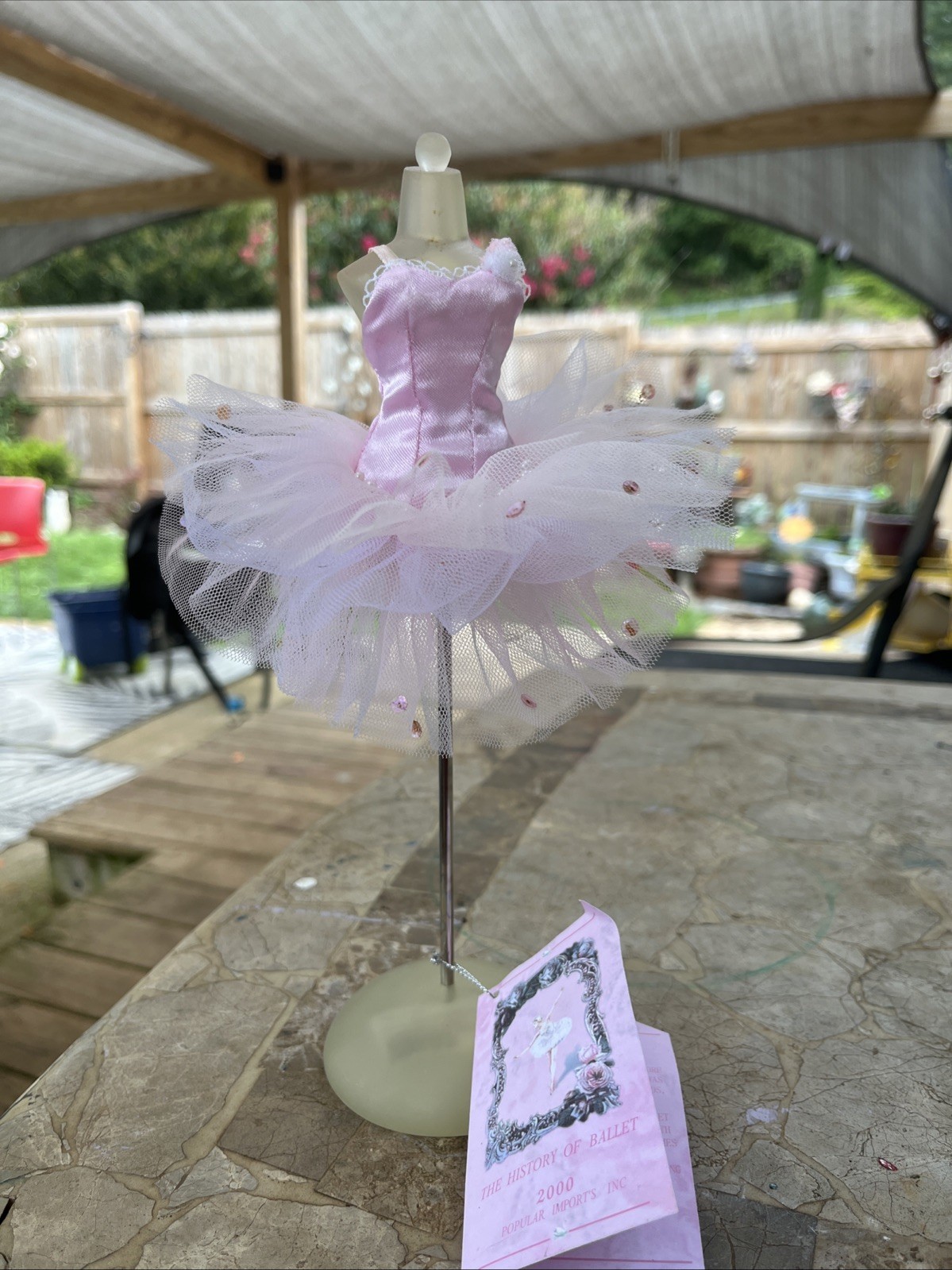 VTG History Of Ballet Pink Tutu Sparkly Ballerina Tabletop Decoration VTG History Of Ballet Pink Tutu Sparkly Ballerina Tabletop Decoration