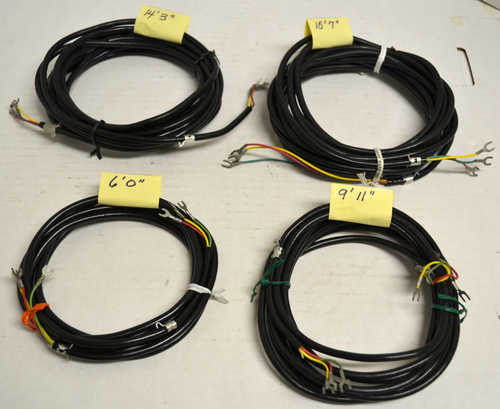 Western Electric Telephone Line Cords Four Clean Ready to Use 3-Conductor Western Electric Telephone Line Cords Four Clean Ready to Use 3-Conductor