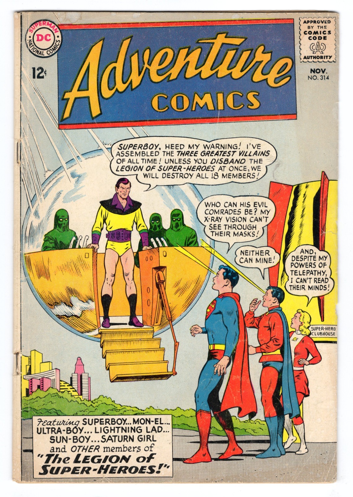 Adventure Comics 314 1963 DC Comics VG- 3.5 Superboy Brainiac 5 Mon-El Sun Boy Adventure Comics 314 1963 DC Comics VG- 3.5 Superboy Brainiac 5 Mon-El Sun Boy