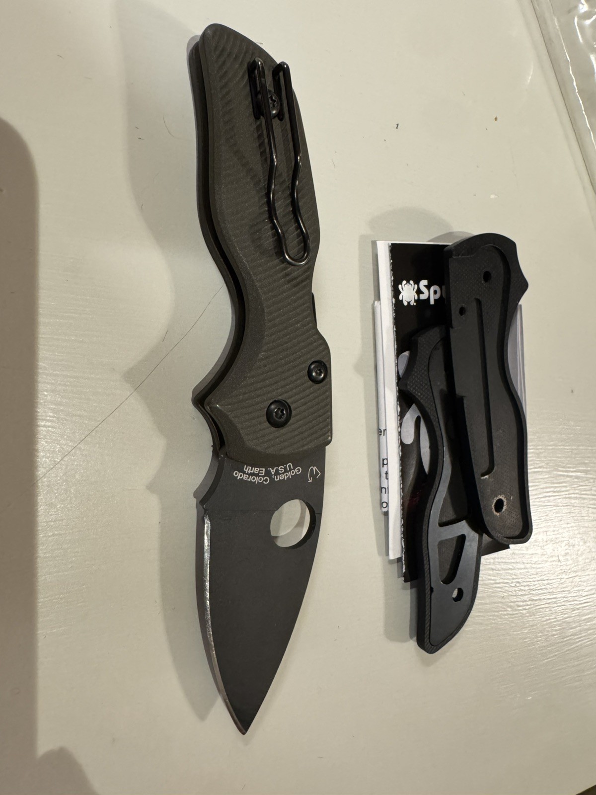 Spyderco Lil Native CPM CRUWEAR Black G-10 KnifeCenter C230GPCWBK + AWT Scales Spyderco Lil Native CPM CRUWEAR Black G-10 KnifeCenter C230GPCWBK + AWT Scales