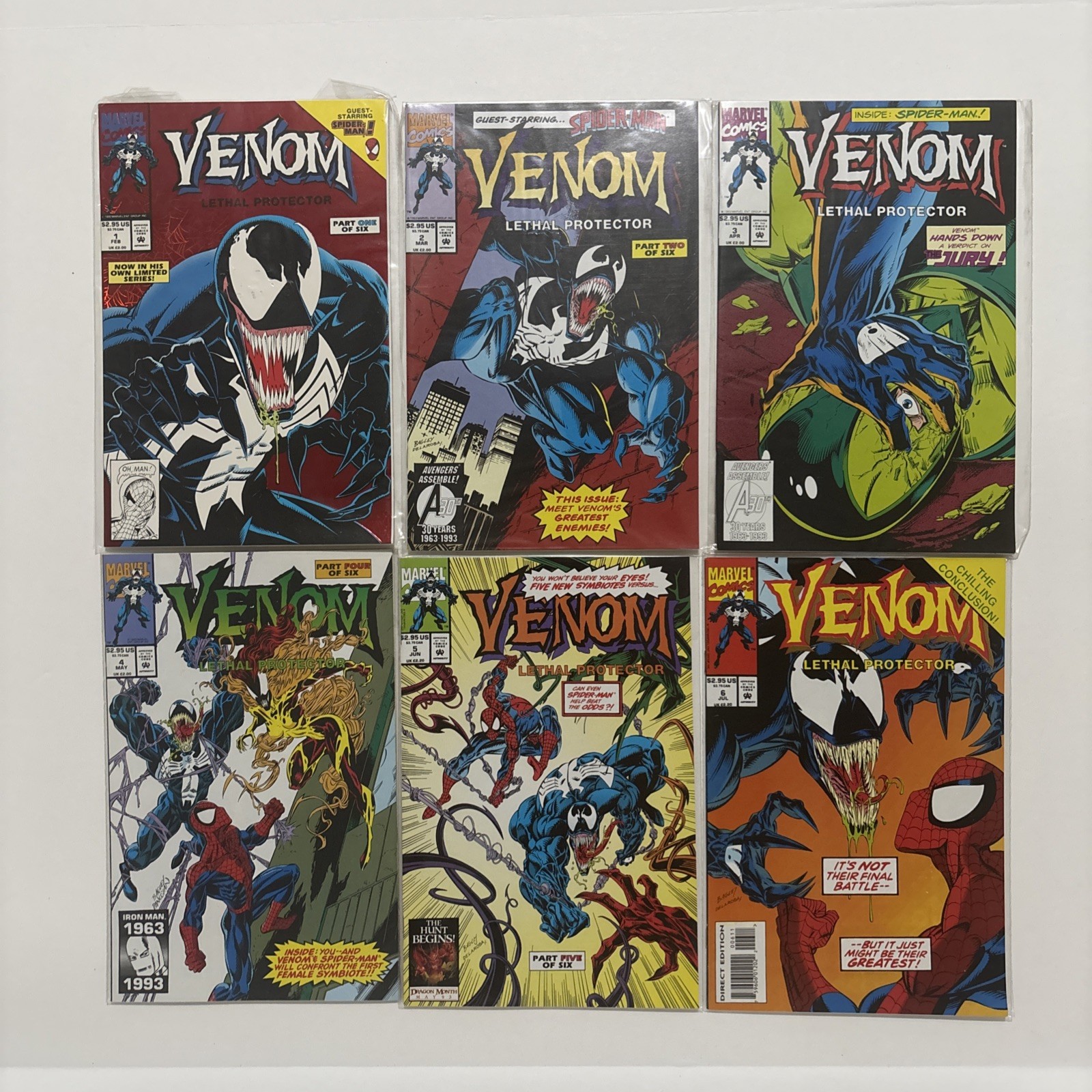 Complete Set Venom Lethal  Protector 1-6 Spider-Man 