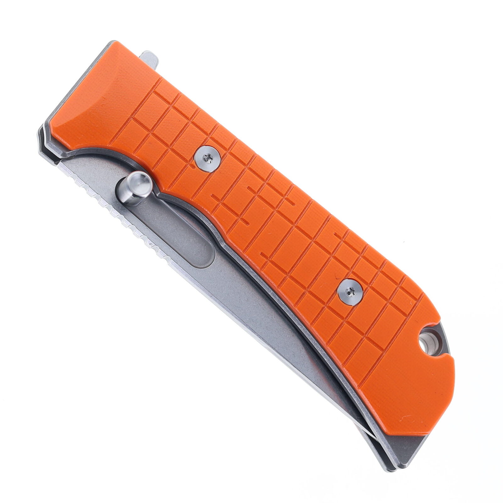 Two Sun Folding Knife Orange Titanium/G10 Handle 14C28N Plain Edge TS464
