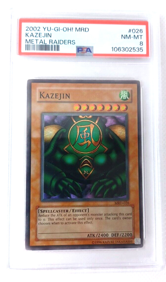 2002 Yu-Gi-Oh KAZEJIN Metal Raiders YUGIOH MRD-026 PSA 8 2002 Yu-Gi-Oh KAZEJIN Metal Raiders YUGIOH MRD-026 PSA 8