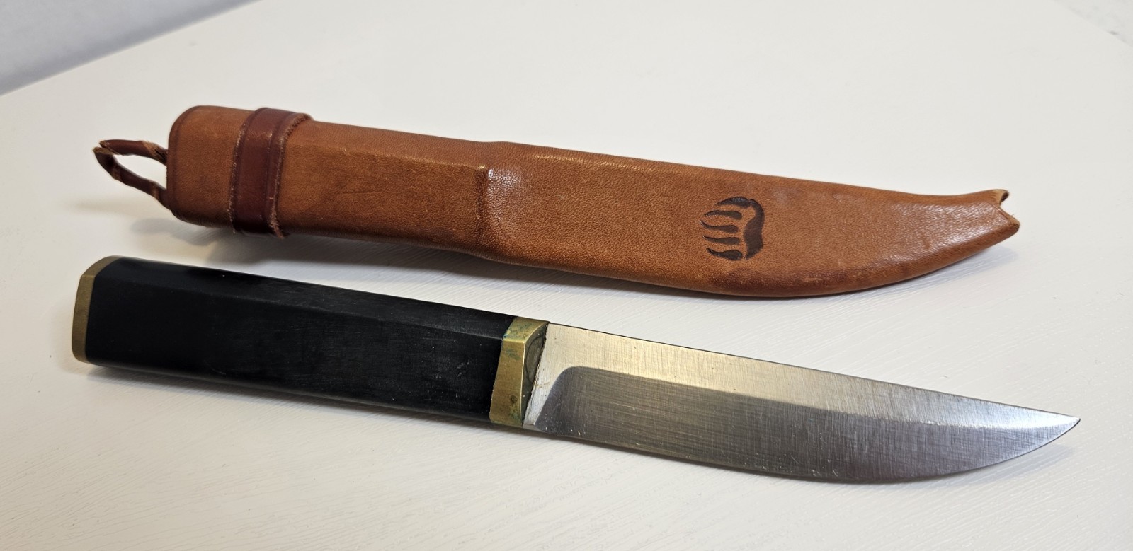 Vintage Tapio Wirkkala Puukko Knife W/ Leather Sheath Hackman Finland Stainless Vintage Tapio Wirkkala Puukko Knife W/ Leather Sheath Hackman Finland Stainless