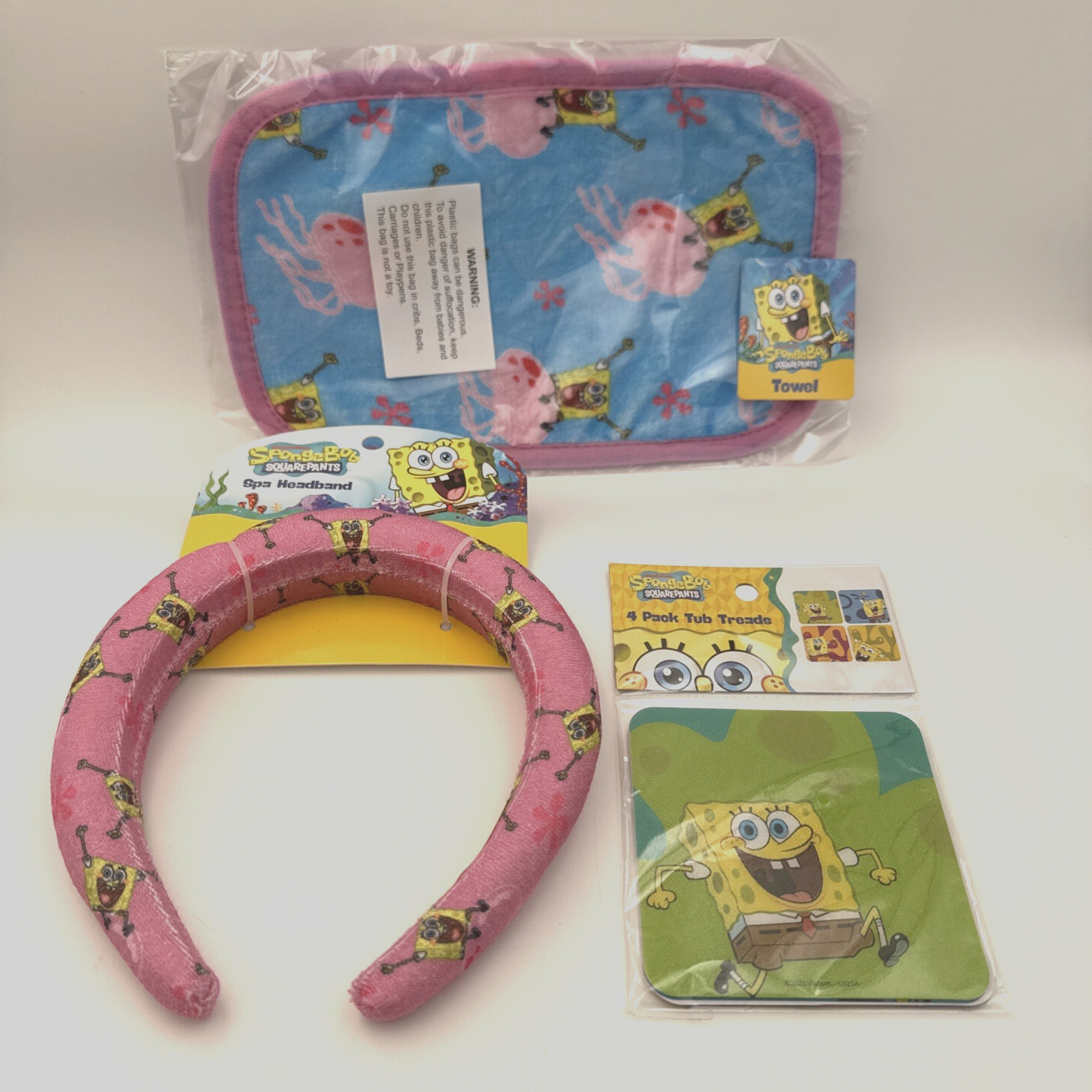 SpongeBob SquarePants Bathroom & Self-Care Set — 3 Factory-Sealed Items — NWT SpongeBob SquarePants Bathroom & Self-Care Set — 3 Factory-Sealed Items — NWT