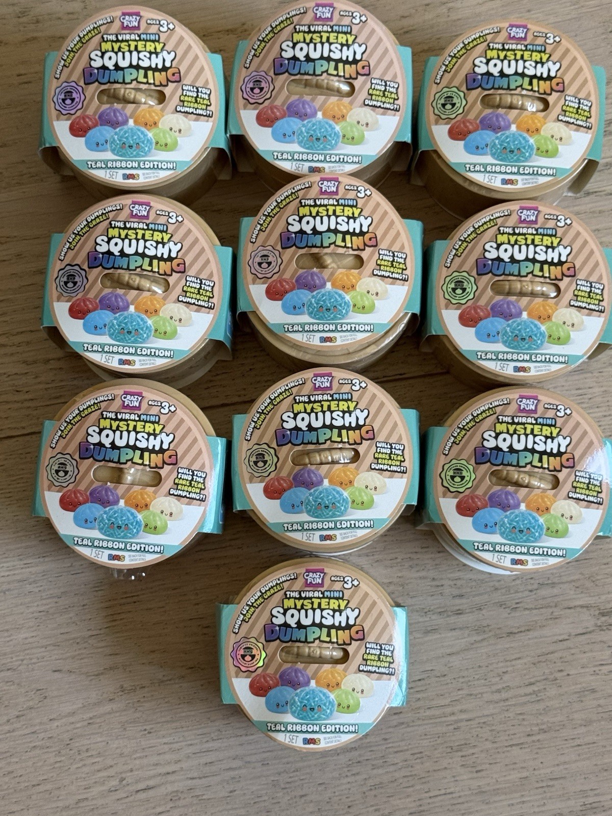 RMS Mystery Mini Dumpling Teal Ribbon Edition Blind Pack Lot of 10 Sealed