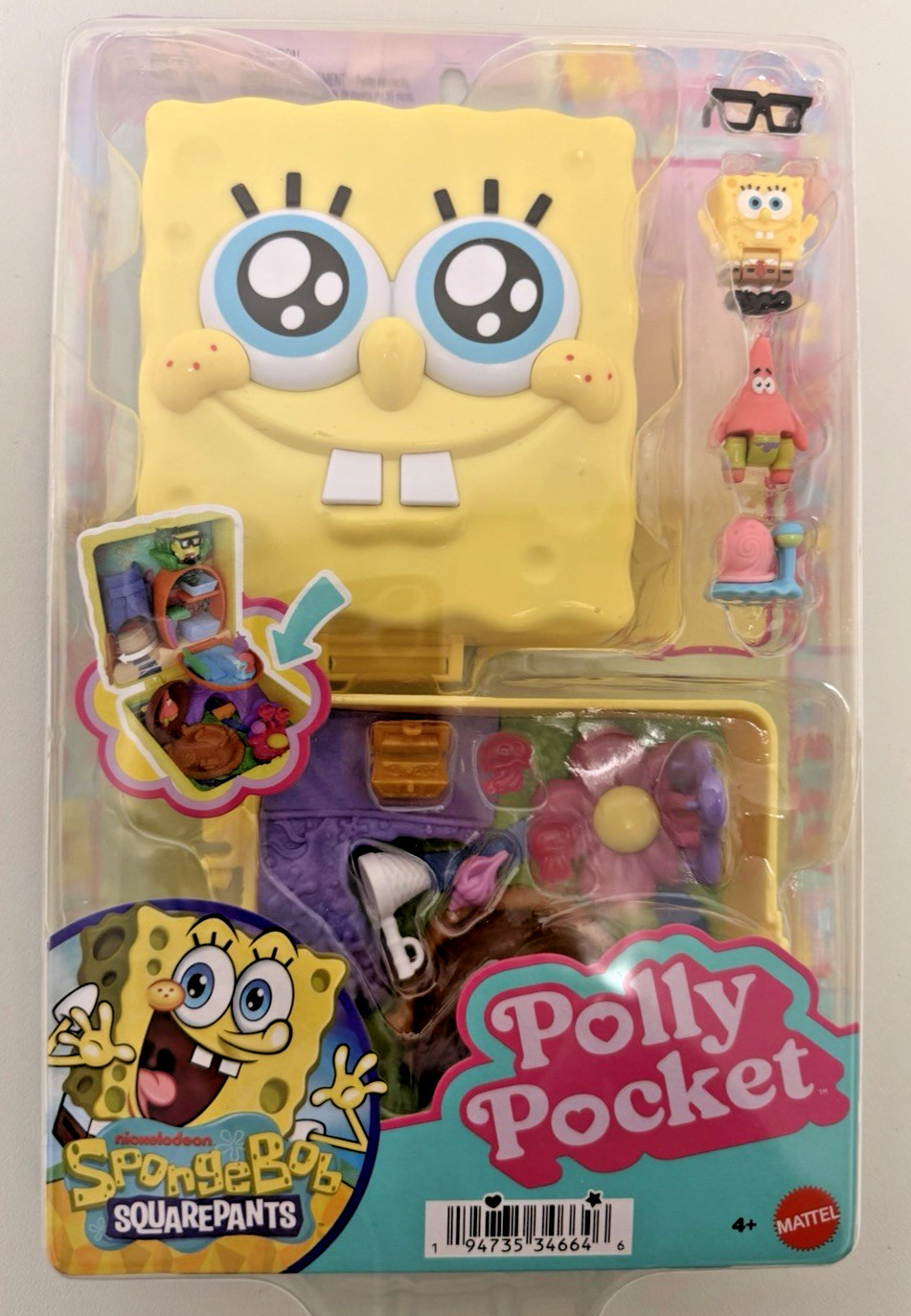 SpongeBob SquarePants Polly Pocket Playset Mattel Mini Figures Accessories SpongeBob SquarePants Polly Pocket Playset Mattel Mini Figures Accessories